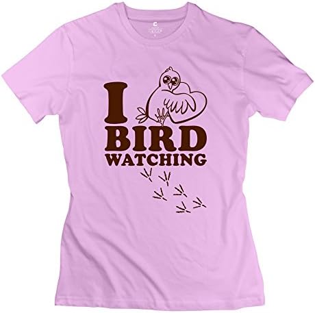 WYMY Women's T Shirt I Love Bird Watching Size XL Pink