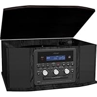 TEAC GF-550USB Turntable/Radio/CD/USB Recorder with Cassette Player Wood Cabinet