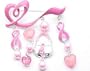 Breast Cancer Awareness Pink Ribbon Heart Brooch or Pin