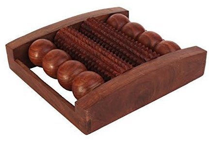 Store Indya Foot Massager Roller Relieve Plantar Fasciitis, Heel Pain, Reflexology and Acupressure, 7.8