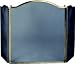 3 Fold Antique Brass Screen W/ Center Arch 29 Inch H