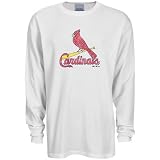 Reebok St Louis Cardinals White Faded Logo Long Sleeve Thermal T-shirt
