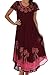 Sakkas Batik Palm Tree Cap Sleeve Caftan Dress / Cover Up