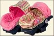 Reversible Infant Car Seat Cover -Starburst and Minky - Cuter Than A Ducks Butt
