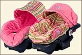 Reversible Infant Car Seat Cover -Starburst and Minky - Cuter Than A Ducks Butt