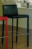 Set of 2 29"H Counter Height Stools Black Leather Like