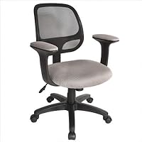 Breezer Mesh Office Task Chair in Silver Gray