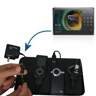 Gomadic Universal Charging Station for the Creative Zen X-Fi and many other mobile devices - 2nd Generation Design - uses Gomadic TipExchange Technology - 4 tips included