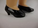 Shiny Black High Heeled Shoes for the 18 Inch Doll Made for the American Girl Doll