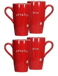 From Amazon.com. Click for details:
 Sports: Naughty or Nice - Latte Coffee Tea Mug Set (4) - Primitives by Kathy Sports: Naughty or Nice - Latte Coffee Tea Mug Set (4) - Primitives by Kathy