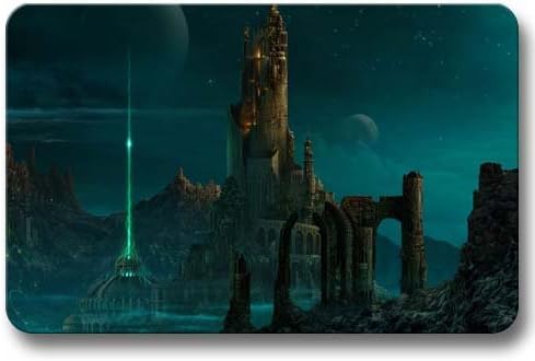 Kitchen Decor Durable Non Skid Foot Mats Castle in the Sky Doormat 16x24Inch / 40x60cm