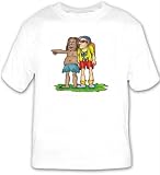 T-shirt with goggles, men, Aborigine, hat, standing, tribal, modern, Australia, tourist,... by SHOPZEUS