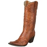 Stetson Women's 6102 Crackle & Lace Boot,Antique Burnished Saddle,8 M US