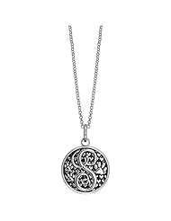 S - 18" Large Solid 10K,14K,18K Gold with Black Finish Szira Collection Paw and Hearts Monogram Initial S Charm, Pendant, Key Ring, for Dog, Cat or Person