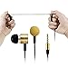 Headphones,In-Ear earbuds,with Mic Stereo & Volume Control Noise-isolating Earphones headsets for iPhone 6 6 Plus,iPod,iPad Air,Samsung S6 S5,HTC,LG G4 G3,Android Smartphones,MP3 Players (Gold1)