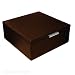 Jewelry Box, Hardtop Short Square Dark Brown