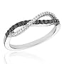 Diamond and Black Diamond Ring 1/4ctw