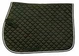 WHITE BLACK Square Quilted Cotton Comfort Saddle Pad