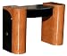 Serena Manicure Table - Dark wood/ Gray granite top