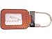 New! Jaguar Key Chain/Ring, Brown Leather/Chrome