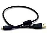 Monoprice USB 2.0 A Male to Mini-B 4pin Male 28/24AWG Cable w/ Ferrite Core - (Gold Plated) - 1.5ft