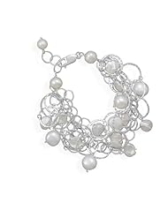 7"+1" Extension 5 Strand Bracelet with Cultured Freshwater Pearls