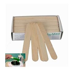 Holzspatel 100Stck 15*2cm, zum Auftragen von Warmwachs und Heisswachs zur Enthaarung