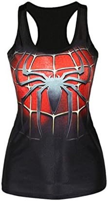 Spider Man 3D Digital Printed women Sleeveless T-shirt summer sports vest