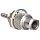 Female Luer Lock to Bulkhead Adapt 1/4-32 Nickel Plated Brass Tube ID 3/32" .105" Barb OD