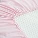 TillYou 100% Combed Cotton Sateen 2 Pack Crib Sheet Pink & White