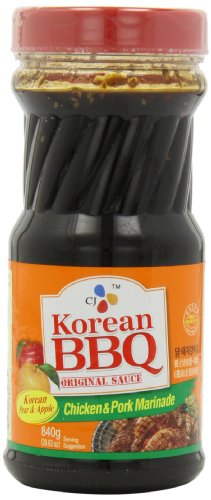CJ Chicken & Pork Marinade Korean BBQ Sauce, 29.63 Ounce Bottles (Pack of 4)