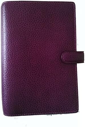 FinsburyfiloFax 025305 Personal Organizer Raspberry Genuine Leather 7 1/2" x 5"