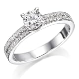 1/2 ct, I Color, SI3 Clarity, EGL Certified, Round Cut, Diamond Engagement Ring in Platinum