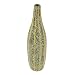 EXP Handcrafted Green Terracotta Flower Vase With Jazzy Stripes - Tall