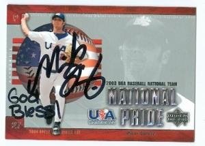 Micah Owings Autographed/Hand Signed baseball card (Arizona Diamondbacks) 2003 Upper Deck USA Baseba