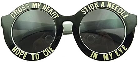 Mei Kaidi Black Circular Letters of The Alphabet Sunglasses Retro Sunglasses Female Big Box Sun Glasses