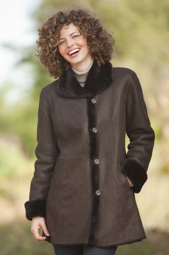 Womens Corinne Shearling Sheepskin Coat
