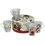 Rosanna Jolly Holiday Set of 4 Mugs, Gift-boxed