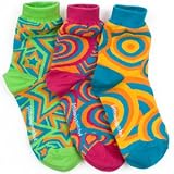 LittleMissMatched Socks - Project Sock Finalist Psychedelic Shapes 7, 8, 9 - Teen/Adult