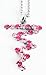 Swarovski Crystals Necklace with Zip-Zap Pendant - Rose & Light Rose Crystals