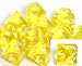 Translucent 16mm Polyhedral Yellow/white d10 Dice