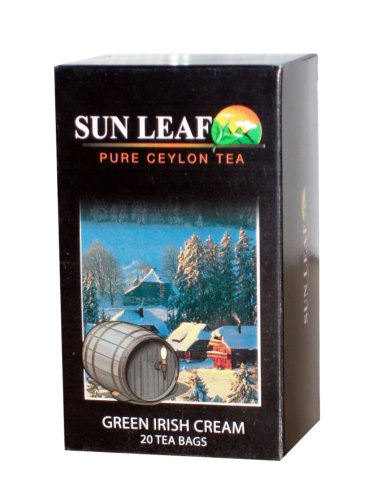 Sun Leaf Irish Cream Green Tea, 20-Count Sachet Tea Bags (Pack of 24) by Sunleaf