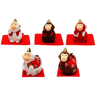 迎春 お正月飾り 京焼き 申土鈴 茶