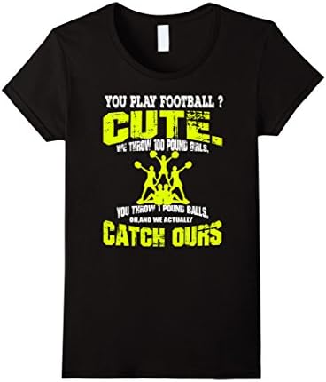 Women's You Play Football Cute Cheerleading t shirt gift Small Black