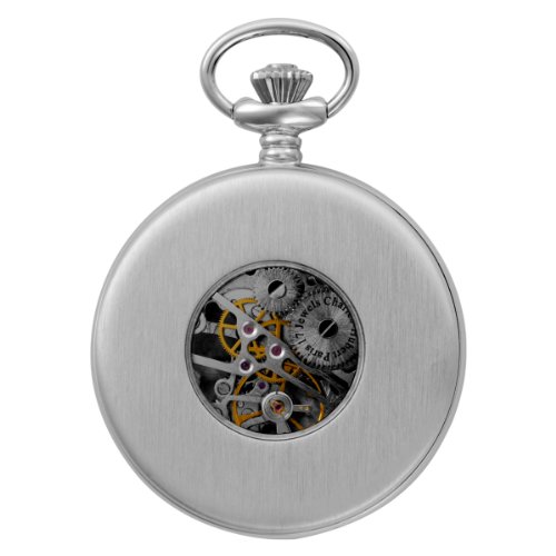 Charles-Hubert, Paris Sterling Silver Mechanical Pocket Watch image 2