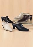 Jessica London Plus Size Leather Mules
