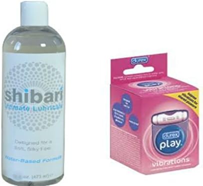 Intimate Lubricant &amp; Intimate Toy Bundle Shibari Water Based Sex Lube and Durex Play Vibrating Ring