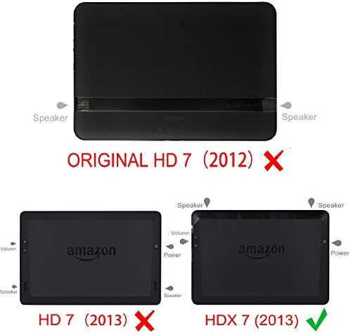 TOPCHANNCES 2013 Kindle Fire HDX 7 Inch Stylish Map Pattern 360 Degrees Rotating Smart Cover PU Leather Case w/ Rotating Stand (Supports Auto Wake/Sleep Smart Cover Function)- Orange