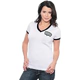 Majestic Threads San Antonio Spurs V-Neck Ringer With Swarovski Crystals Extra Large