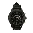 Geneva Black Silicon Diver Style Watch